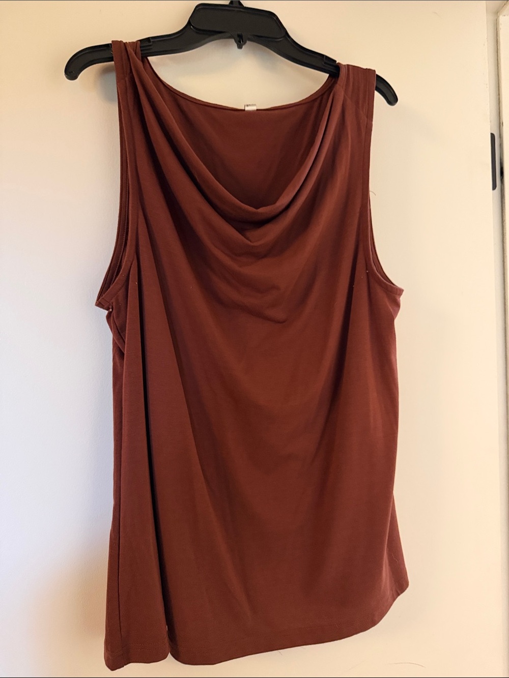 LC Lauren Conrad Rust Brown Draped Cowl Neck Tank
